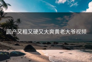 国产又粗又硬又大爽黄老大爷视频