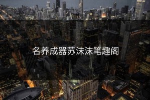 名养成器苏沫沫笔趣阁