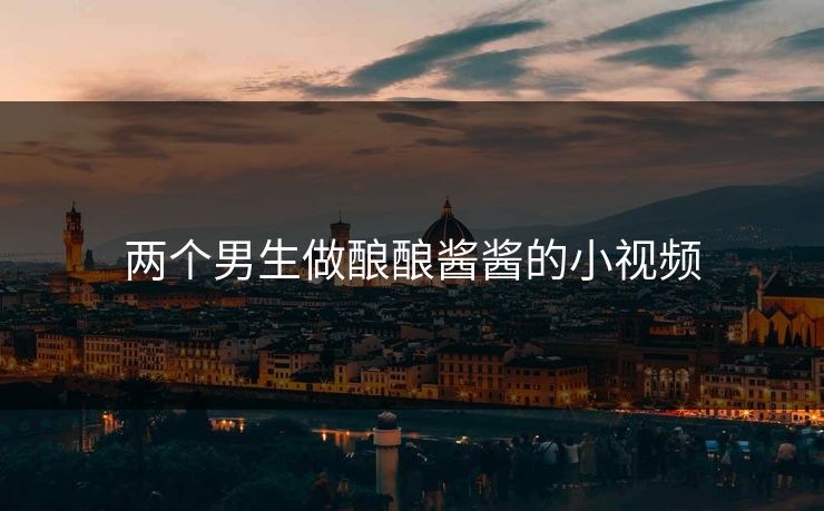 两个男生做酿酿酱酱的小视频